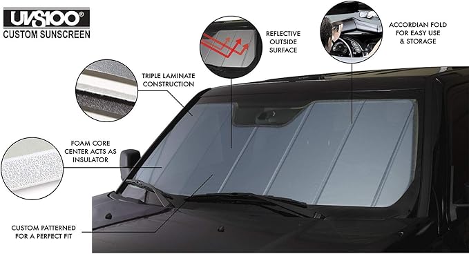 Covercraft UVS100 Custom Sunscreen | Fits 2006-2013 Lexus IS250/IS350, 2012-2014 is F | Blue Metallic