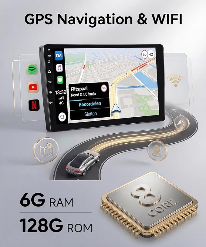 Android Car Radio for Nissan Altima 2008-2012 with Wireless CarPlay Android Auto, Orderich 6G+128G 9” Touchscreen Car Stereo Mirror Link GPS Navigation WiFi Bluetooth FM RDS EQ SWC Backup Camera