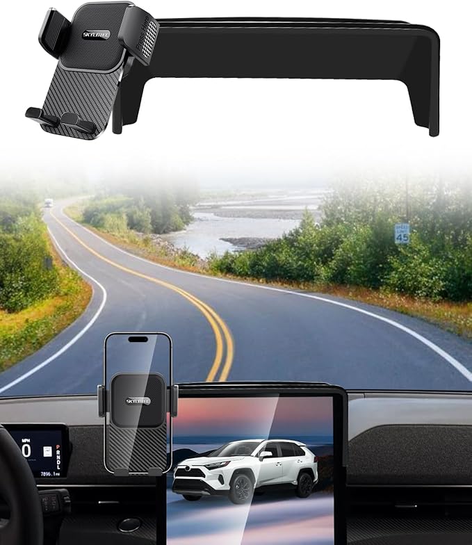 SKYLOTEC Car Phone Holder for Ford Mustang Mach E 2021 2022 2023 2024 2025 Accessories 15.5-Inch Screen Fixed Clip, Automobile Cradles Phone Mount, Cell Phone Base Not Block Air Vent