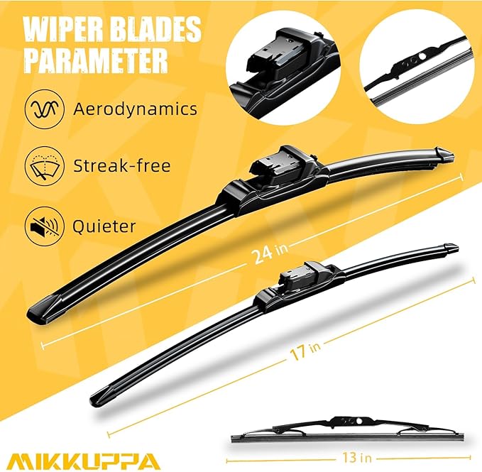 MIKKUPPA 24"+17"+13" Windshield Wiper Blades Replacement for GMC Terrain 2011 2012 2013 2014 2015 2016 2017 Original Factory Equipment All Season Front Rear Wiper Blade Set (Pack of 3)