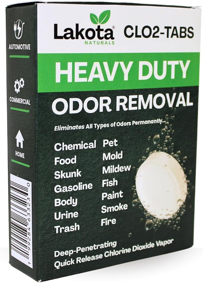 Chlorine Dioxide Heavy-Duty Fogger Deodorizing Kit, Professional Strength Odor Remover For Car, Home, RV, Room, Garage. Scent Bomb Air Freshener & Deodorizer. Easy to Use Kit Eliminates All Odors!