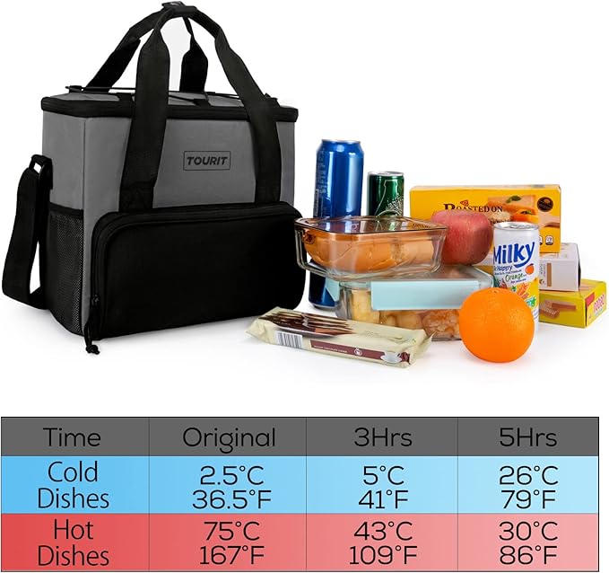 TOURIT Small Soft Cooler Bag Insulated, 24/35/46-Can Lunch Cooler Bag, Ice Chest, 14.6/24/32L Leakproof & Portable Coolers for Picnic, Beach, Camping, Work, Travel, Trip