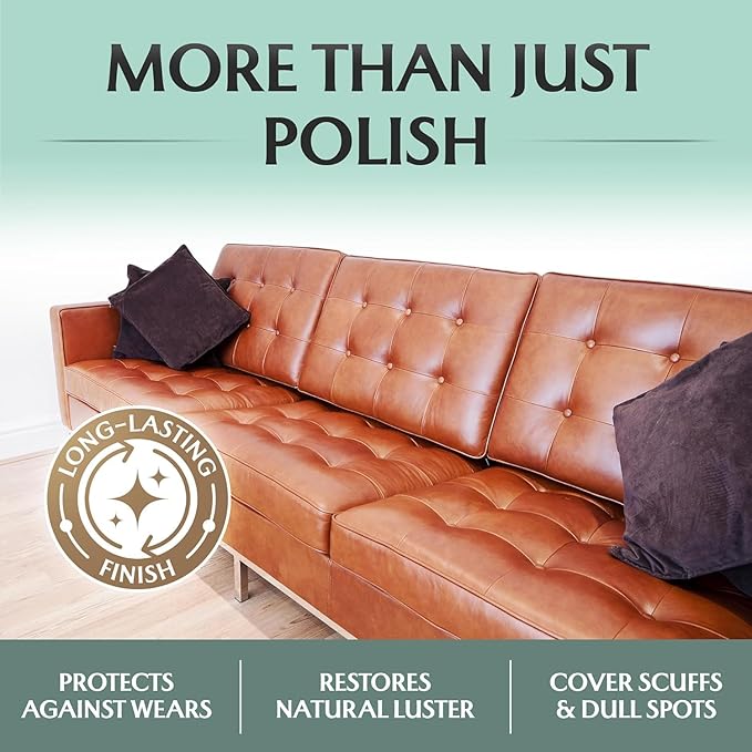 Furniture Salve with Brush, Furniture Repair Salve & Brush Set - Furniture Polisher Cleaner and Conditioner 4OZ for Leather Couch, Furniture, Home, Sofa, Car Seats