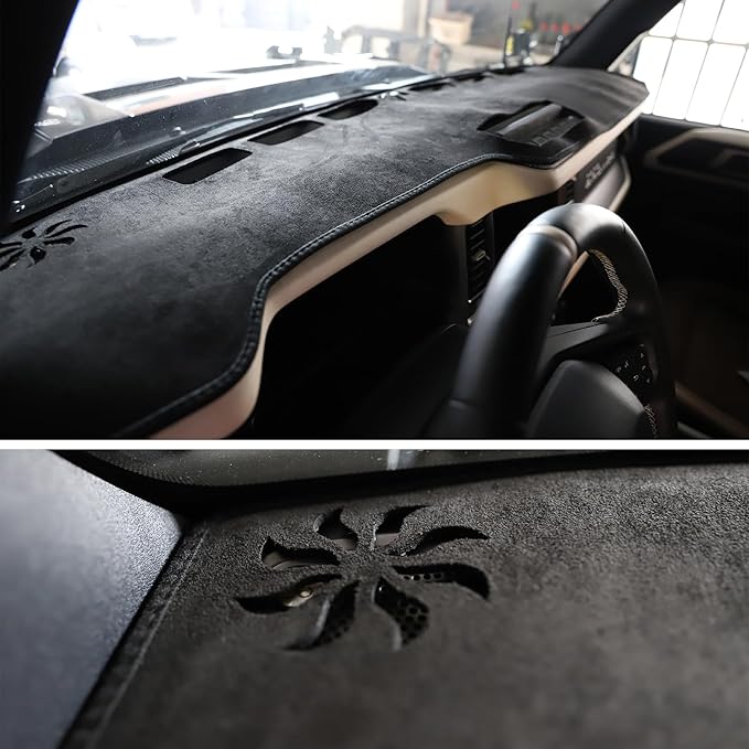 Dash Cover Compatible with Ford Bronco 2021 2022 2023 2024 2025 Accessories Custom Dashboard Cover Carpet Mat Non-Slip