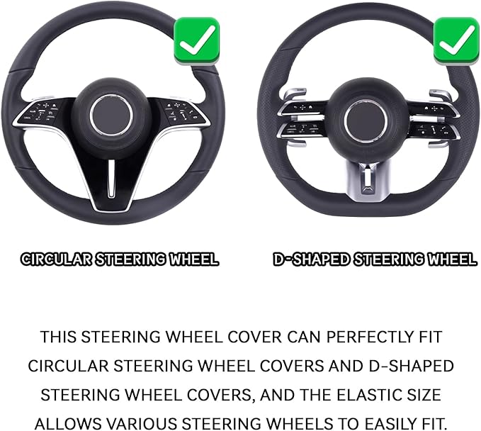 Car Steering Wheel Cover, Silicone Non-Slip Steering Wheel Protector, 13/14/15/16 inch Ultra Thin Steering Wheel Protective Covers for Women Men, Universal Vehicle Accessories (Pink)