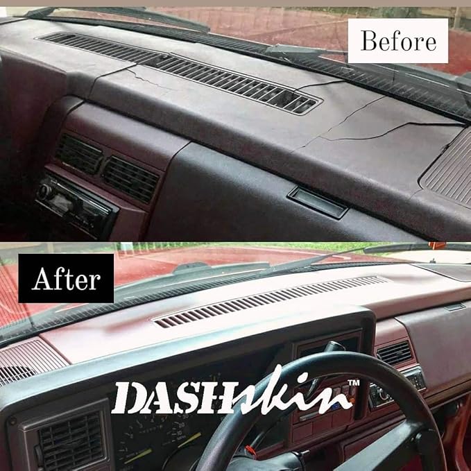 DashSkin Dash Cover Compatible with 1988-1994 C1500 C2500 C3500 K1500 K2500 K3500 Silverado Sierra Tahoe Yukon Suburban in Garnet (Burgundy) - Hard Molded Plastic Dashboard Cap
