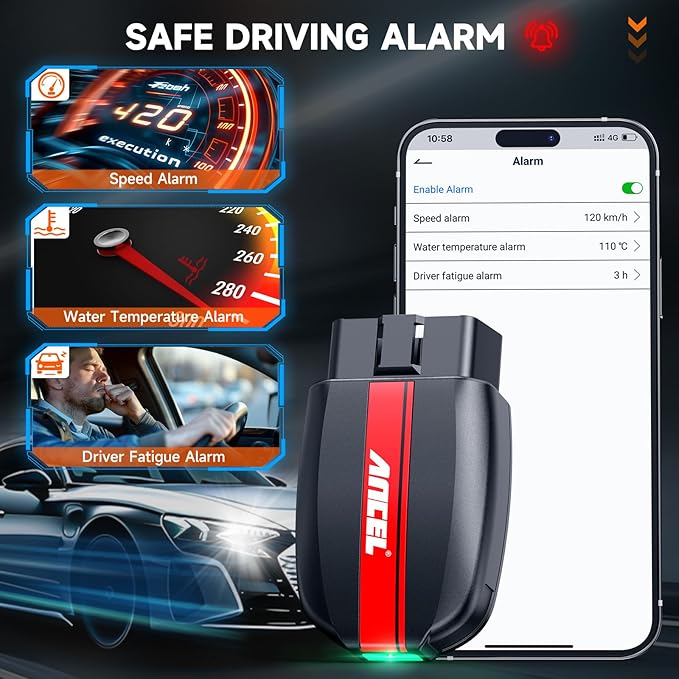 ANCEL BD200 OBD2 Scanner Bluetooth - Code Reader & Check Engine Diagnostic Scan Tools with Car Battery Test, Exclusive App on iOS & Android, Wireless OBDII Adapter Works for 1996 & Newer Vehicles