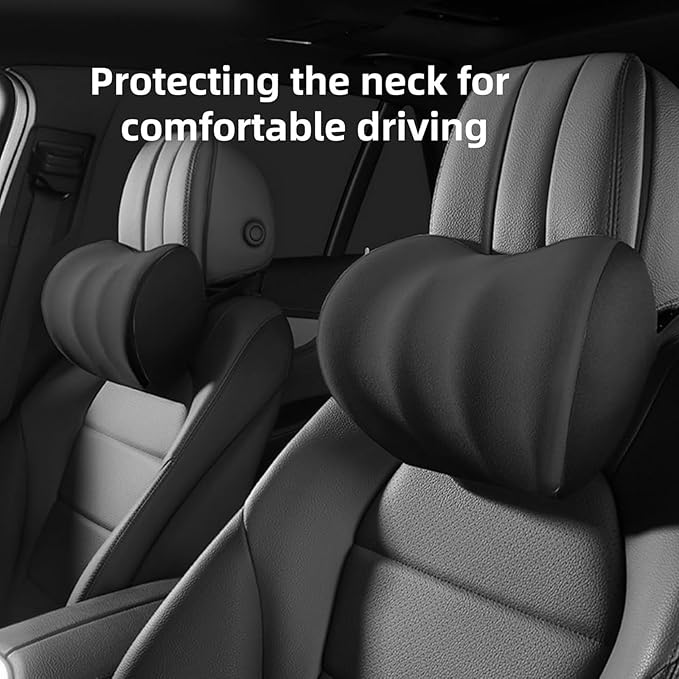 Car Headrest Lumbar Support Cushion for Toyota Corolla Cross 2022 2023 2024, Ergonomic Car Seat Headrest Cushion for Neck Back Pain Relief Memory Foam Breathable Removable Cover for Office Chair Car