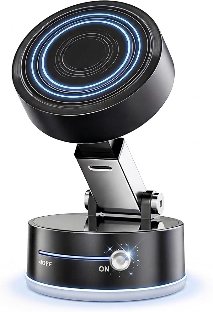 It's Just Smart IJS Magnetic Phone Mount with Ultra Power Locking Suction Cup for Car, Desk & Mirror, Magsafe Compatible, for iPhone 17, 16, 15, 14, Samsung & Pixel