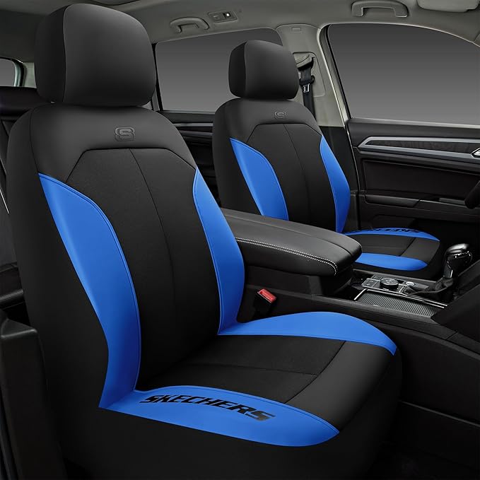 Skechers Car Seat Covers,GOGA Mat Oxford Cloth Seat Covers,Waterproof Car Seat Covers Front Seats,Automotive Universal Fit Seat Cover for Most Cars, Suvs, Trucks,Blue