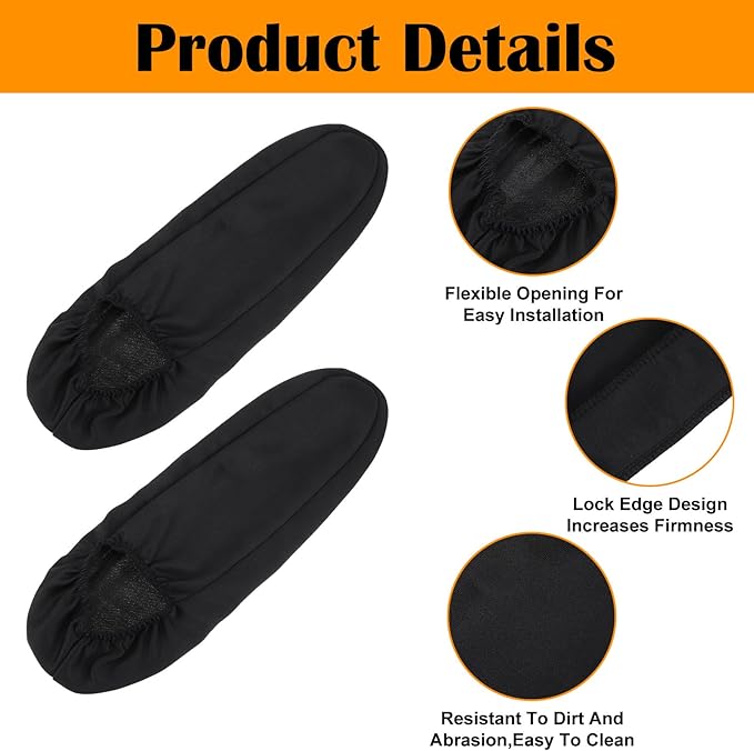 4 Pcs Arm Rest Cover for Car, Car Armrest Cover Armrest Covers for Cars Front Auto Seat Armrests Protectors Arms Rest Replacement Elastic Protector Vehicle Interior Decor(Black)