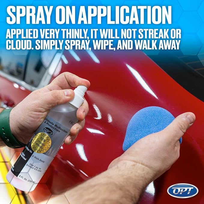 Optimum Opti-Seal Polymer Paint Sealant Spray for Automotive Paint and Interior Car Detailing, Includes Detailing Applicator Pad (8 oz)