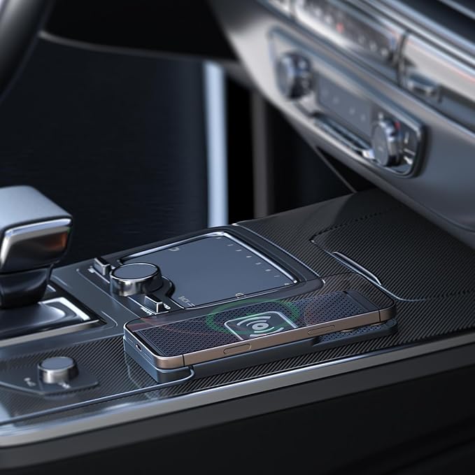 Wireless Charging Pad for Car for VW Tiguan L/Tiguan X 2017-2021 2022 2023-pr, 20W Fast Qi Car Ultra-Slim Wireless Charger Mat Non-Slip Silicone Dashboard Charging Pad,Type-c