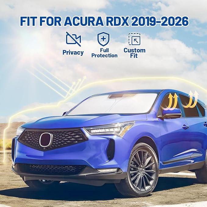Car Window Shades Intended for Acura RDX 2019-2026, Privacy Window Covers 8PCS for Side, Rear & Windshield, Car Shield Sunshade for Privacy Protection, Heat Blocking, Camping and Parking