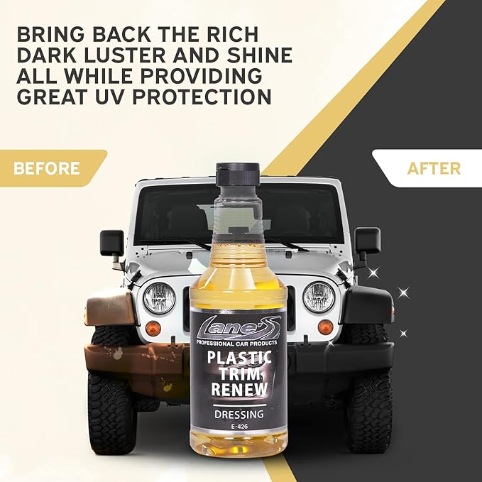 LANE'S Plastic Restorer, Trim Restorer Automotive, Faded Bumper Restorer, Durable Protection (32 oz)