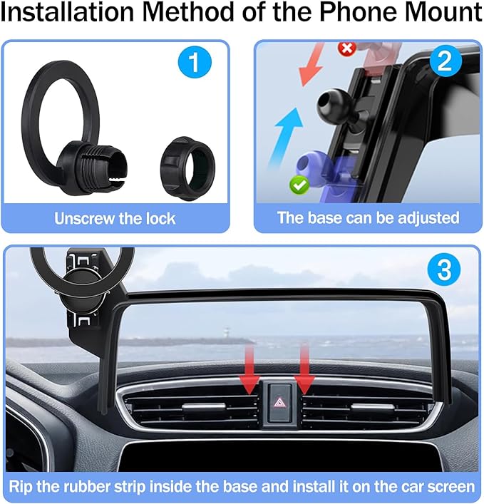 Car Phone Holder for Honda CR-V 2022 2021 2020 2019 2018 2017 5/7-Inch Touchscreen, Cell Phone Mount Compatible with MagSafe