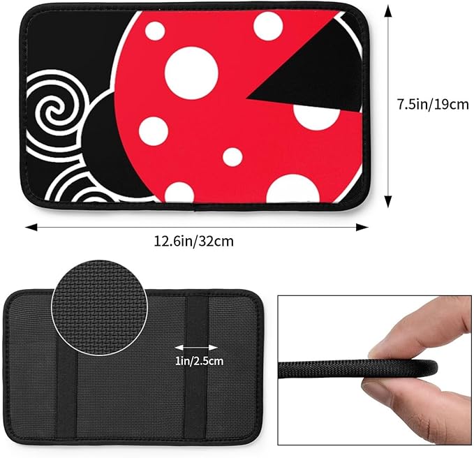 Ladybug Universal Center Console Armrest Cover Pad Car Armrest Protector for Most Cars, Suvs & Trucks, Cushion with Easy Installation