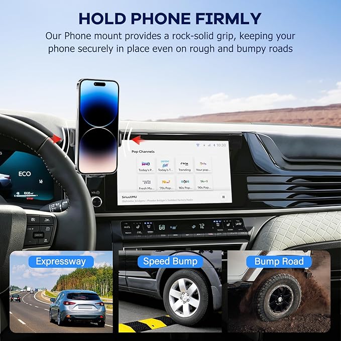Car Phone Holder Fit for Toyota Camry LE/SE 2025-2026 Accessories -Cell Phone Mount for Camry 8 inch Touchscreen Hands-Free 360° Rotation(NOT FIT 12.3 inch) Does Not Affect Air Vent