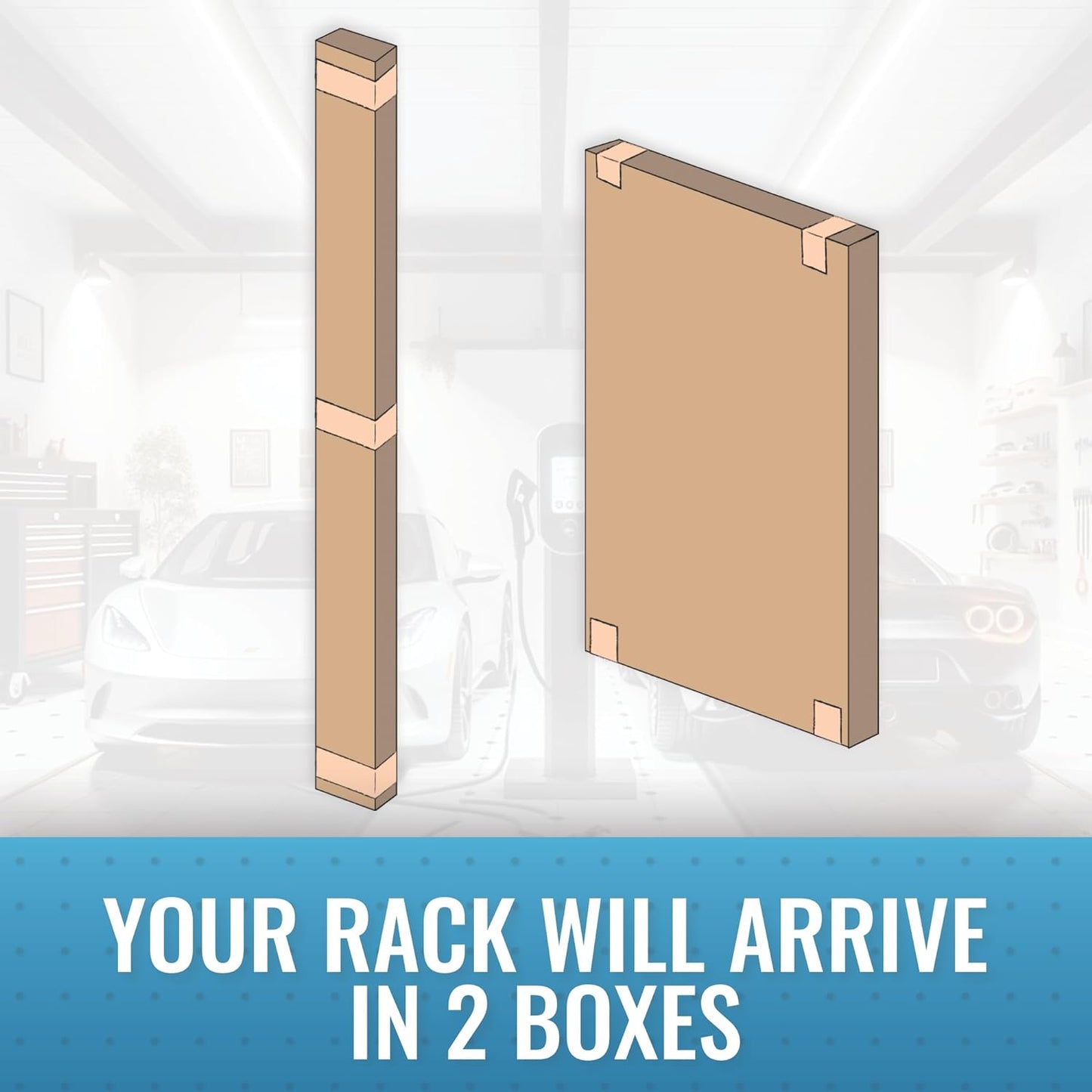 MonsterRax Overhead Garage Storage Rack - 4 x 8 Ceiling Rack for Garage Racks, Organization Shelving, Adjustable Hanging Shelf, Grey 18"- 33" Height Adjustment