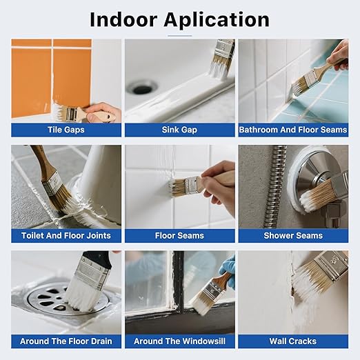 Water-Based Transparent Waterproof Sealant, Invisible Liquid Adhesive, Anti-Leakage Waterproof Coating, Indoor & Outdoor Walls, Bathroom, Kitchen, Garden Leak Sealant (10.5oz)