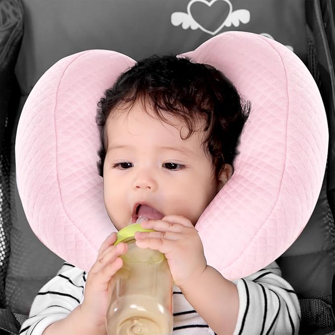 KAKIBLIN Baby Head Pillow, 2 in 1 Banana Neck Pillow for Baby, Babies Neck Pillows for Stroller, Adjustable Head Support Pillows for Newborn