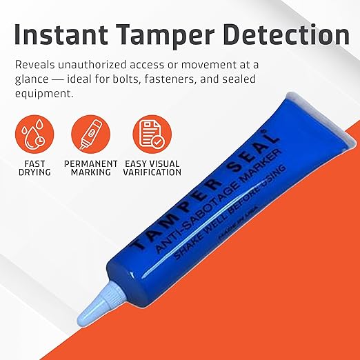 Next Phase – Blue Tamper Seal Inspection Paint – Tamper-Proof Security Marker for Bolts, Fasteners & Assemblies – Quick-Drying, High-Visibility Paint – Automotive & Industrial Use – 1.5 oz Blue