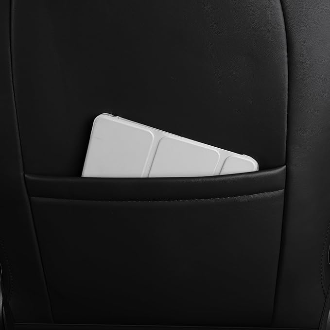 Custom Fit 2017 2018 2019 2020 2021 2022 2023 Tesla Model 3 Seat Cover Waterproof Seat Protects (Black-Model 3)
