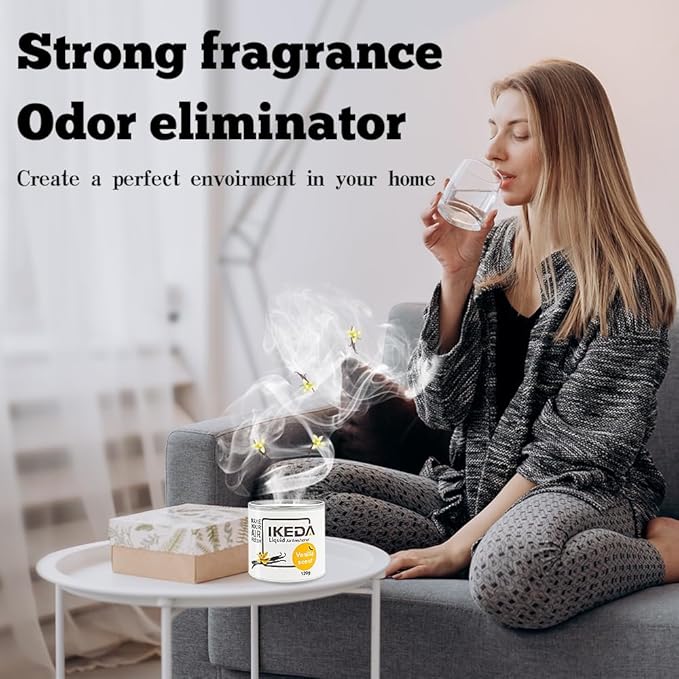 Car Air Freshener: Vanilla Scents | Car Fresheners | Strong Fragrance | Smoke Smell Remover | Liquid Cans Freshener | For Auto Home | 120g | 1 pack
