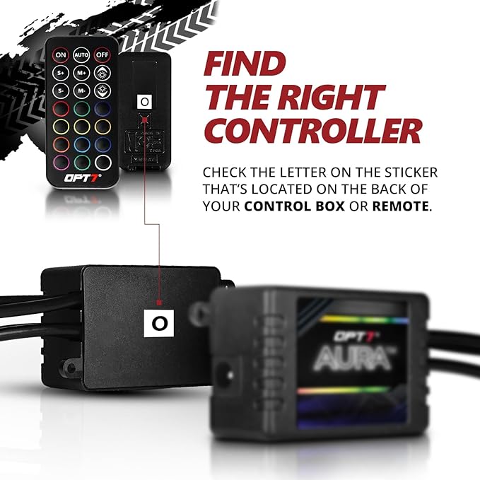 OPT7 Aura Original Control Box O with SoundSync, for Aura Car Interior LED Lights & Boat LED Lights with 4 Pin RGB Round Waterproof Connector