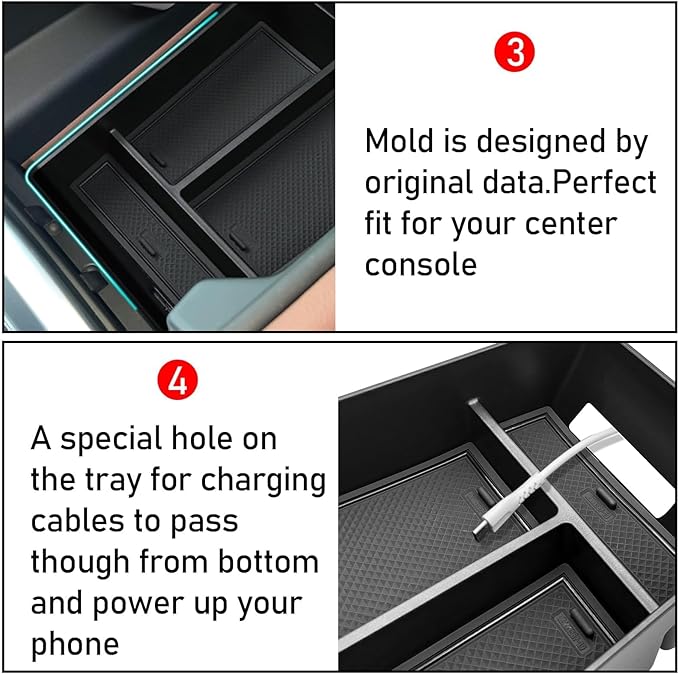 Jaronx Compatible with BMW X5 G05/ X6 G06/ X7 G07 Center Console Organizer, Console Organizer Tray Storage Compatible with BMW X5 G05/ X7 G07 2019-2026, X6 G06 2020-2026