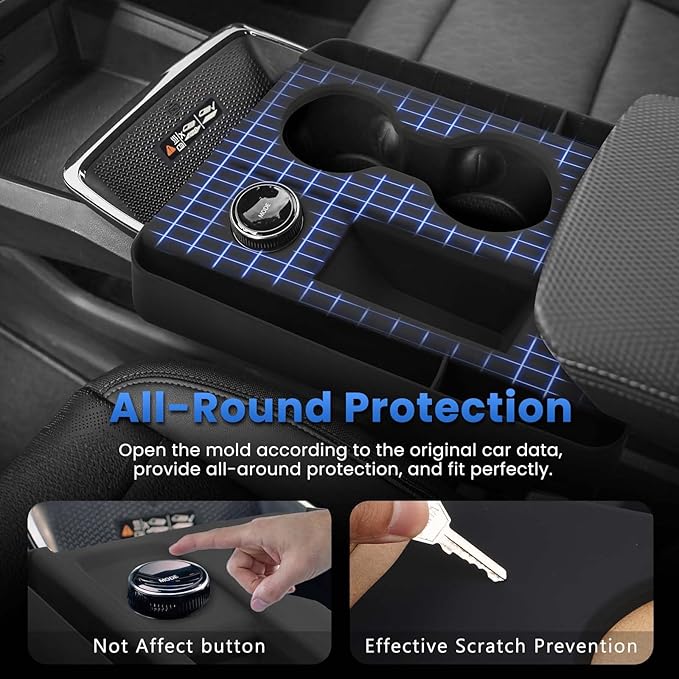 Autorder Silicone Center Console Organizer for 2025-2026 Chevy Chevrolet Equinox Accessories Anti Scratch Protective Pad Cover Storage Box Silicone Shift Panel Trim Cover(Not for Equinox EV)