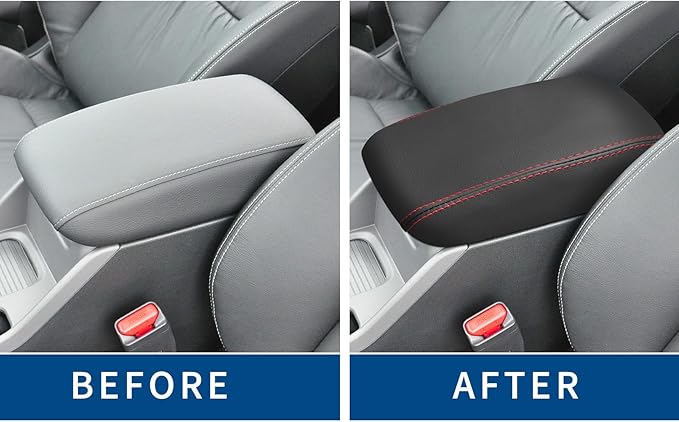Compatible with Center Console Armrest Cover for Honda Civic 2012 2013 2014 2015 Leather Arm Rest Storage Box Lids Cushion Protector Pad