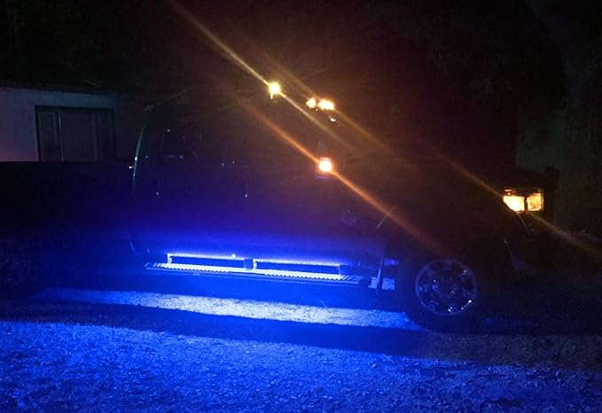 iJDMTOY 40-Inch 63-SMD Flexible LED Running Board/Side Step Lighting Kit Compatible with Ford GMC Chevy Dodge Toyota Nissan Honda Truck SUV, Ultra Blue