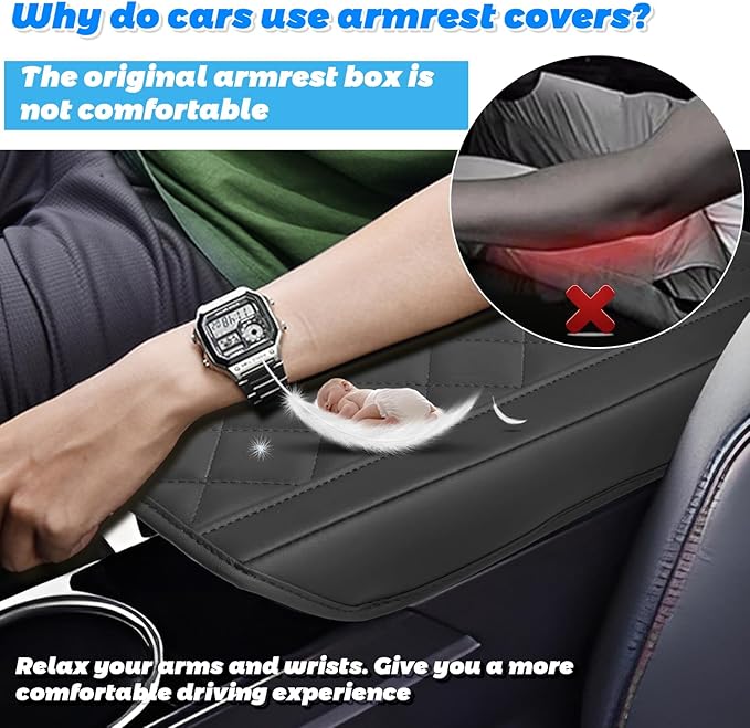 SHAOHAO 2025 2026 Chevy Equinox Center Console Cover for 2025 2026 Chevy Equinox Accessories (LT/RS/ACTIV) Car Armrest Cover Equinox Anti-Scratch Cushion Pad Middle Console Lid Leather Protector