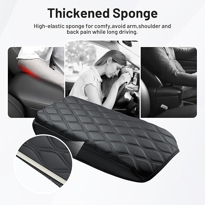 Autorder Center Console Cover for 2018-2024 BMW X3/BMW X4 2019-2025, Accessories Armrest Cushion Cover Nappa Leather Middle Console Covers X3 Console Cushion Pad Anti-Scratch