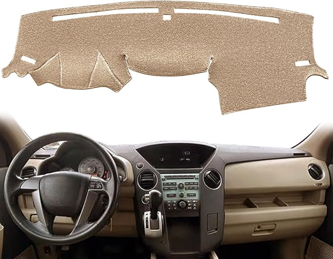 Dash Cover Mat Custom Fit for Honda Pilot Dashboard Cover Cap Pad Carpet Protector F207 (Beige)