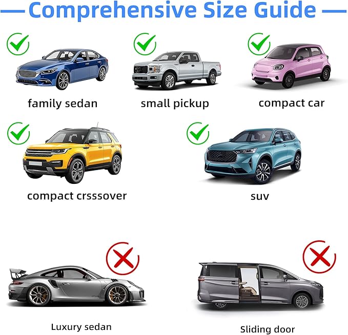 Car Window Shades, 2 Pack Side Car Window Sun Shades for Camping, UV Protection Breathable Mesh Baby Window Covers, Window Screen for Car, Truck, SUV, Protect Privacy for Kids, Family (39.8"x18.9")
