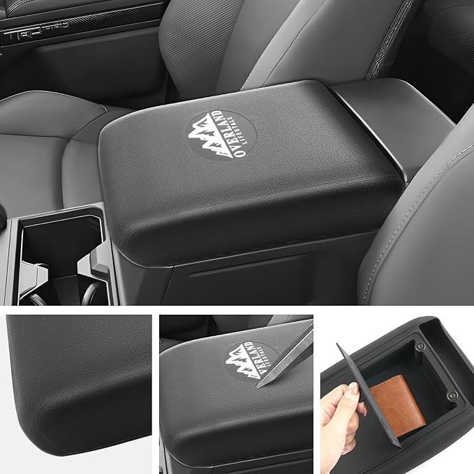 SXCY for 2025 2026 Toyota 4Runner Armrest Cover for 2025 2026 Toyota 4Runner Accessories 6th Gen 4Runner Center Console Cover Silicone Full Cover Middle Console Armrest Protection(w/Privacy Storage)