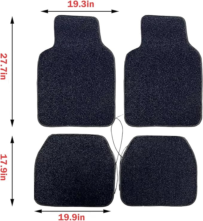 Luxury Starlight LED Car Floor Mats, 4pcs Starry Star Light Floor Mats Washable Fiber Optic Lights APP/Remote Control Music Mode Sound Activated Interior Lights for Cars, SUVs, Trucks