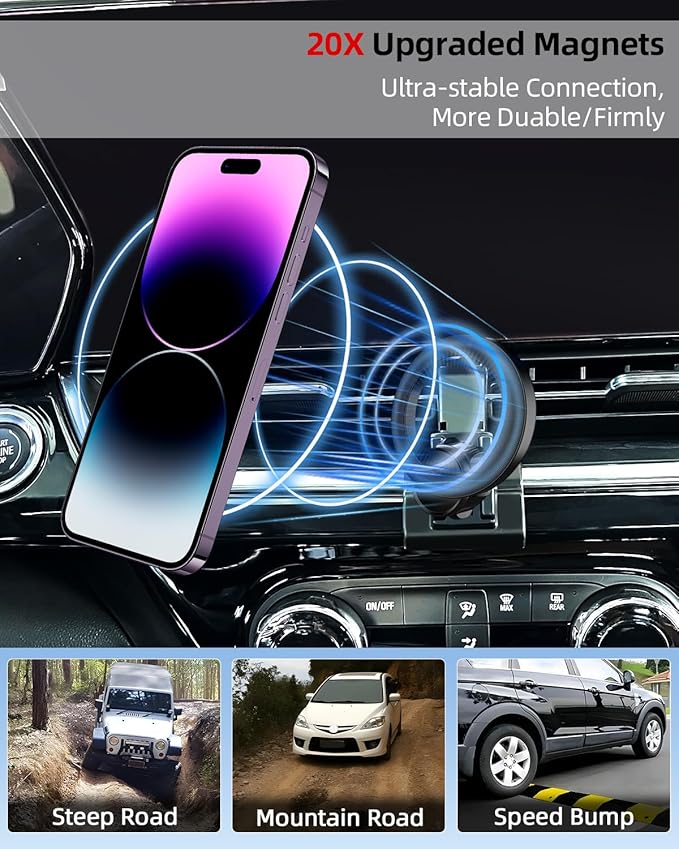 PZK Car Phone Mount for Chevrolet Chevy Trax 2024 2025 Accessories Accessories Custom Air Vent Chevy Car Phone Holder Compatible with MagSafe Hands Free 360° Rotation Cell Phone Automobile Cradles