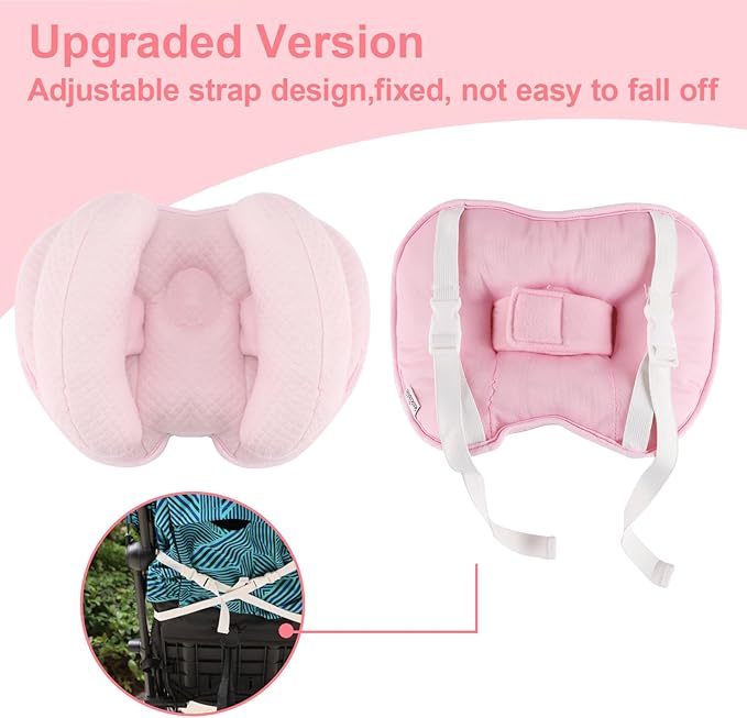 KAKIBLIN Baby Support Pillow, Head and Neck Support,Banana Neck Pillow for Baby, Travel Pillow for Stroller Neck Support, Adjustable Head Pillow for Kids Toddler
