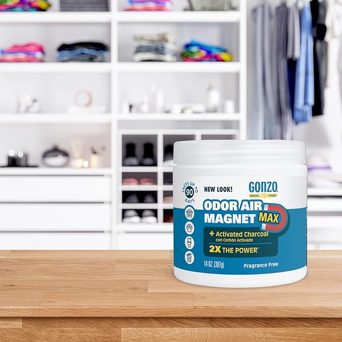 Gonzo Natural Magic Odor Air-Magnet with Activated Charcoal, Odor Eliminator, 14 Oz