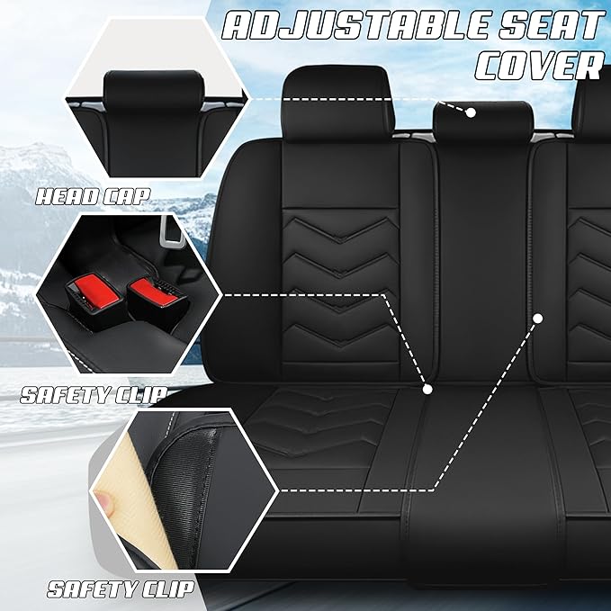 Car Seat Covers Fit for Infiniti g37 2000-2026, Stylish Sport Seat Covers, Waterproof Wear-Resistant Premium Nappa Leather Car Seat Cover.(Full Set/Pure Black)