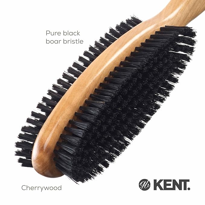 Kent CC20 Cherry Wood Double-Sided Clothes Brush and Lint Remover for Cashmere, Wool, and Silk - Sweater Fuzz Remover, Suede Brush, and Lint Brush for Pet Hair