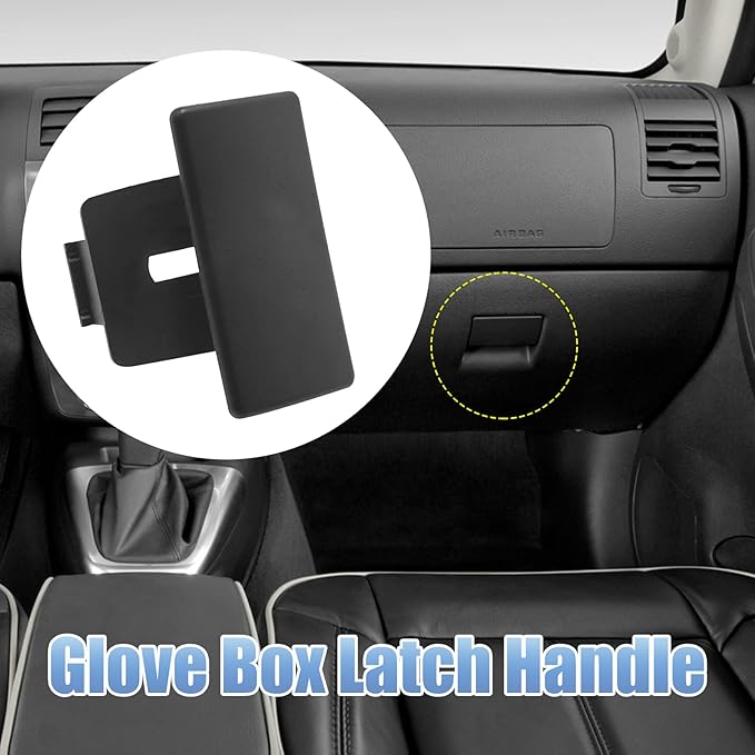 Glove Box Latch Replaces 10391625 Compatible with Chevy Colorado GMC Canyon 2004-2012 Compatible with Hummer H3 2006-2010 Front Glove Box Door Lock Opening Handle (Black)