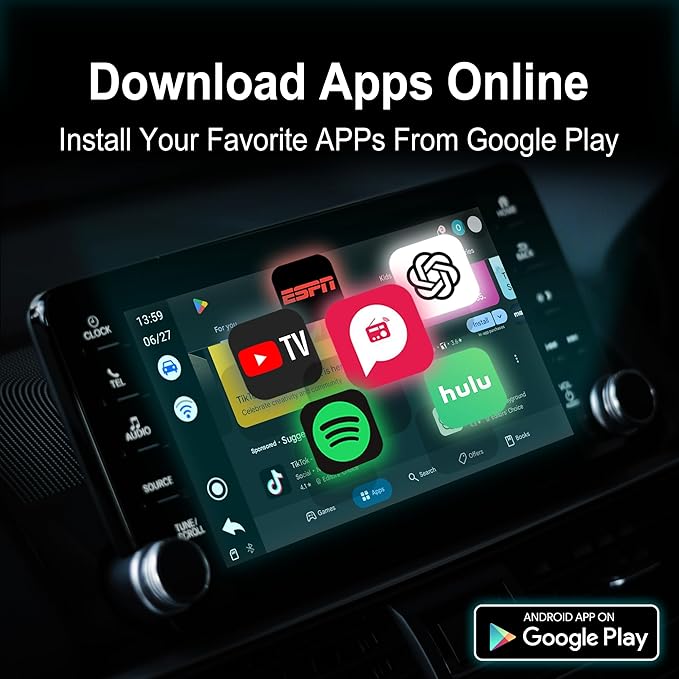 CarPlay AI Box 2025 Upgrade – Magic Box 3.0 with Wireless CarPlay & Android Auto, Bult-in Netflix, YouTube, Disney+, Prime Video | 5.8GHz WiFi, Auto Connect | for OEM Wired CarPlay Cars & Motorcycles