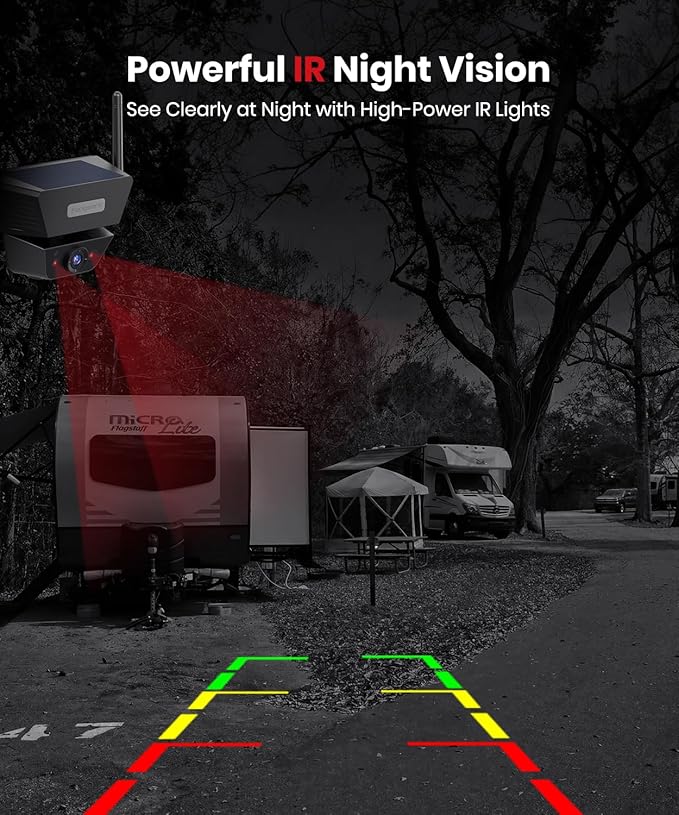 Wireless Backup Camera Solar Magnetic: 5 Inch Anti-Glare HD 1080P Screen, 1Min Quick Magnetic Install, Strong Signal, IP69K Waterproof Back up Camera with Storage Bag for Car, SUV, Truck, Trailer