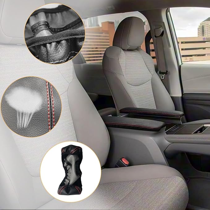 Compatible with Center Console Armrest Cover for Toyota Sienna 2018 2019 2020 2021 2022 2023 2024 Leather Arm Rest Storage Box Lids Cushion Protector Pad