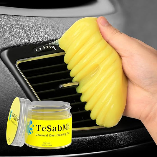Car Cleaning Gel 160G - Reusable Dust Slime for Car Vents/Keyboard/Console, Interior Cleaner Putty, Easter Gifts for Teen Women Men Stocking Stuffers