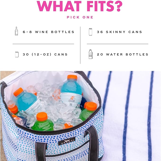 SCOUT The Stiff One - Large, Soft, Lightweight, Insulated Cooler with Hard Bottom, Beach, Family, Travel, Picnic Cooler